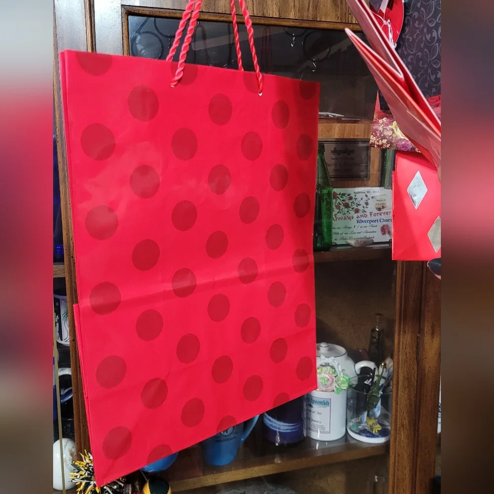 Set of Red and Pink Gift Bags